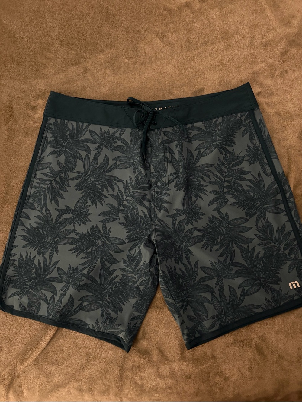 Travis Mathew Blue Floral-Print Board Shorts